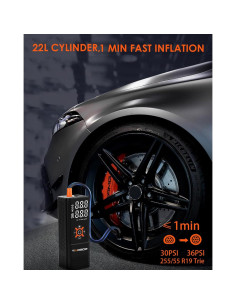 Compresor de Aire Portátil Timobor 150 PSI para Auto y Bicicleta 2