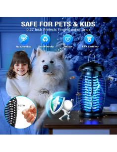 Trampa Electrónica para Mosquitos CACULE JY-05 4200V Exterior 2