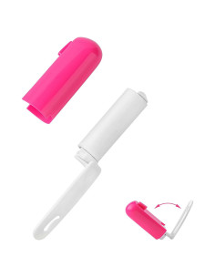 Rodillo Quitapelusas Mini MINGRACE Rosa Compacto 9.1x4.1 cm