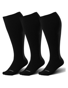 Calcetines de Compresión LEVSOX para Pantorrillas Anchas 15-20mmHg