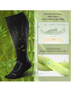 Calcetines de Compresión LEVSOX para Pantorrillas Anchas 15-20mmHg 2