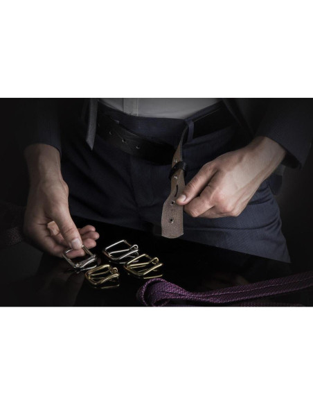 Cinturón de Cuero F&L CLASSIC para Hombres 3.81 cm Negro