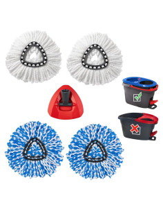 Cabezas de Mop O-Cedar NKAM - 4 Pcs Lavables y Duraderas