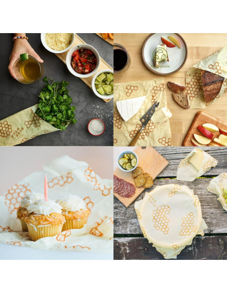 Envolturas de Cera de Abeja Bee's Wrap 3PK Grande 33x36cm