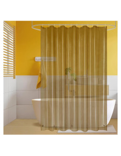 Forro de Cortina de Ducha Marrón EurCross 182.88x182.88 cm PEVA