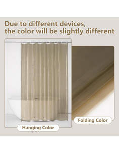 Forro de Cortina de Ducha Marrón EurCross 182.88x182.88 cm PEVA 2