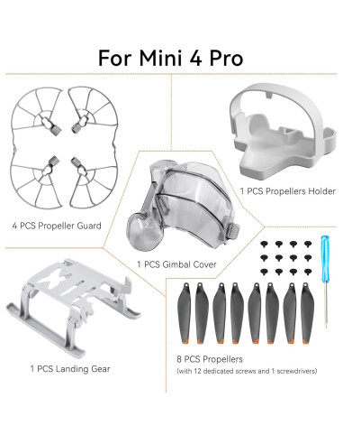 Kit de Accesorios Craznick Mini 4 Pro: Hélices, Protectores y Más