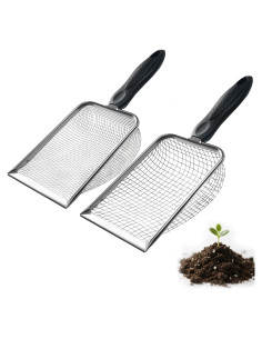 Set de Tamiz de Suelo de Jardinería 2-en-1 MCSDFN Acero Inoxidable