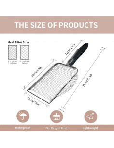 Set de Tamiz de Suelo de Jardinería 2-en-1 MCSDFN Acero Inoxidable 2