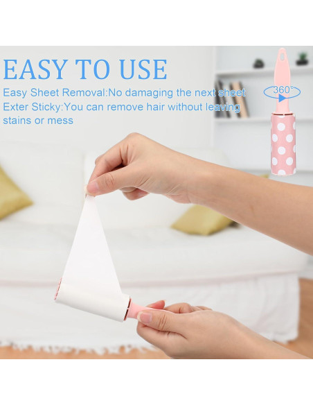 Hushee 12 Mini Rodillos Quitapelusas para Mascotas 360 Hojas