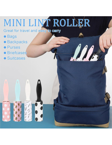 Hushee 12 Mini Rodillos Quitapelusas para Mascotas 360 Hojas