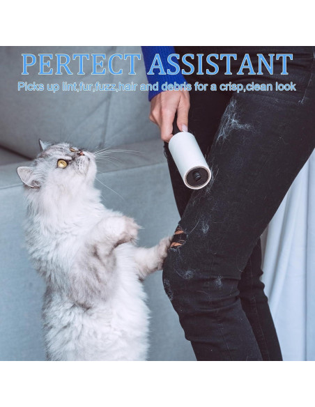 Hushee 12 Mini Rodillos Quitapelusas para Mascotas 360 Hojas