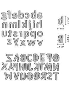 Troqueles de Corte de Letras de Metal Belamour 26 Piezas 2