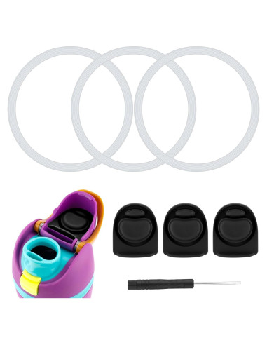 3 Tapones de Silicona y Anillos de Sello BOXOB para Owala FreeSip