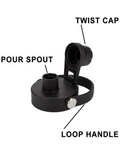 Tapa de Boca Ancha WishDirect con Mango Flexible - Negro 2