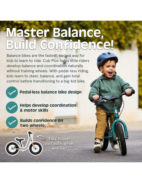 Bicicleta de Equilibrio Retrospec Cub Plus para Niños 18 Meses a 4 Años