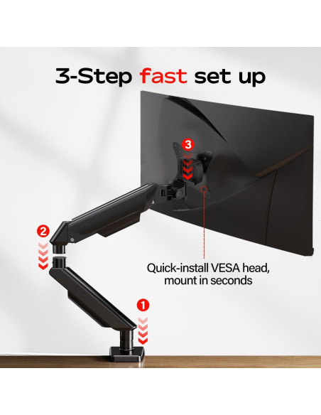 Soporte de Monitor Fulkun Negro 17-32" Articulado VESA 75x75/100x100