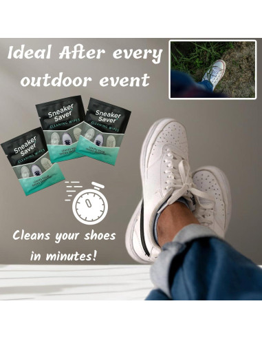 20 Toallitas de Limpieza Rápida ALAZCO para Zapatos - Viaje TSA