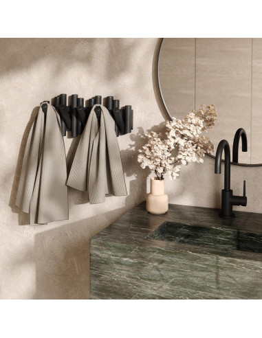 Gancho de Pared Umbra Picket 5 Ganchos Madera Negra