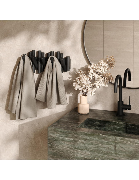 Gancho de Pared Umbra Picket 5 Ganchos Madera Negra