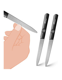 Lima de Uñas de Diamante BALUCA - Acero Inoxidable, 2 Piezas