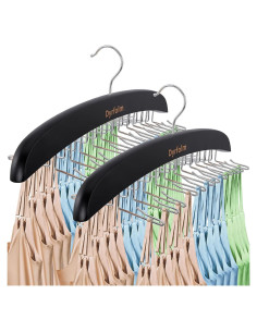 Perchero de Madera Dyrfolm 2 Pcs con 24 Ganchos Plegables