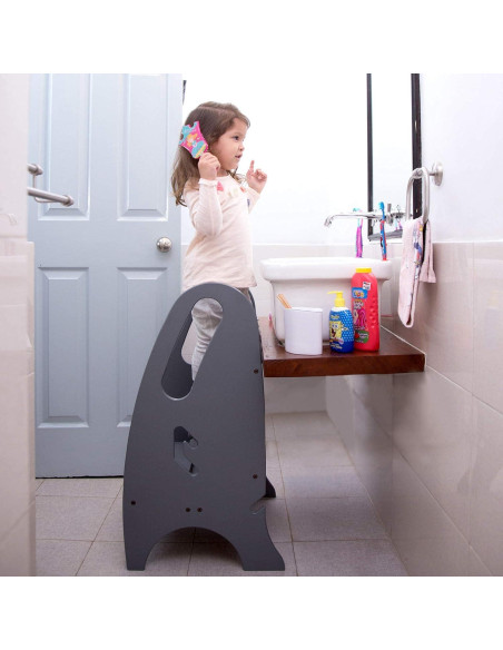 Escalera Creciente 3 en 1 Pequeños Socios para Niños - Gris Earl