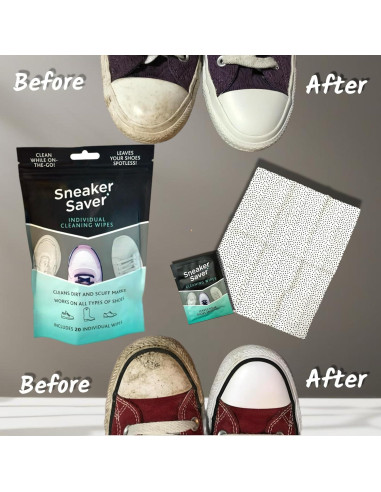 20 Toallitas de Limpieza Rápida ALAZCO para Zapatos - Viaje TSA