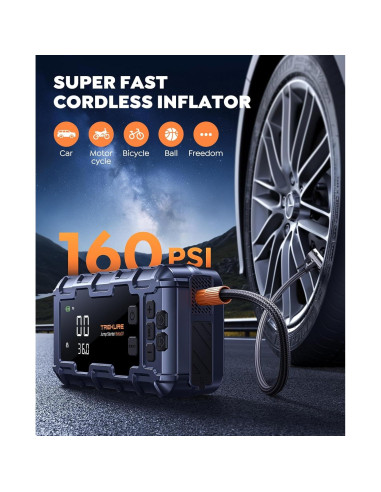 Arrancador de coche TREKURE Beta07 8000A 10-en-1 con compresor