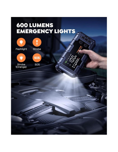 Arrancador de coche TREKURE Beta07 8000A 10-en-1 con compresor