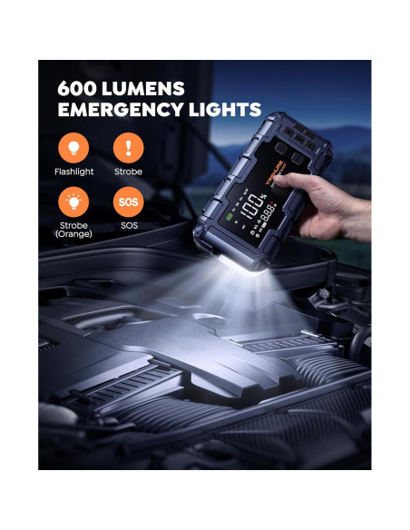 Arrancador de coche TREKURE Beta07 8000A 10-en-1 con compresor