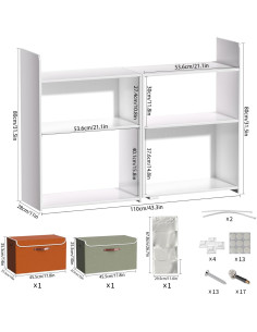 Estantería Modular de Madera Pioncrey 81 cm con Gabinetes 2