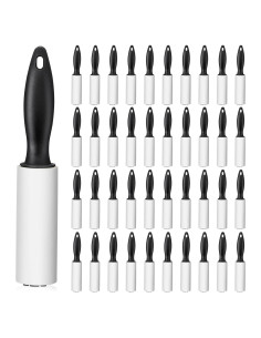 Rodillos Quitapelusas Zhehao 40 Paquetes 1200 Hojas Negro