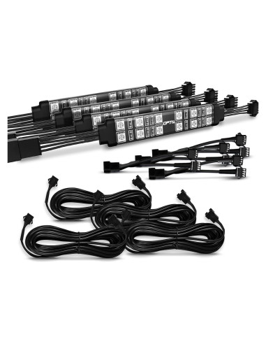 Tiras LED de Doble Fila OPT7 Aura 4 Piezas Multicolor 10.16 cm