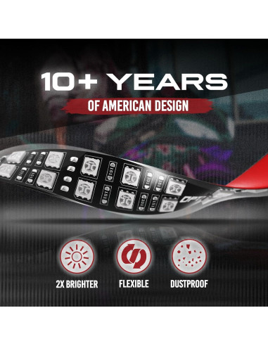 Tiras LED de Doble Fila OPT7 Aura 4 Piezas Multicolor 10.16 cm