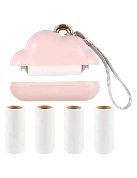 Mini Rodillo Quitapelusas Nokiils Rosa Portátil 150 Hojas