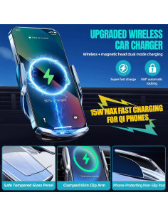 Cargador Inalámbrico para Auto Insunshine 15W con Sensor Automático 2