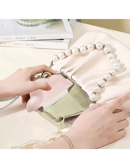 Mini Rodillo Quitapelusas Nokiils Rosa Portátil 150 Hojas