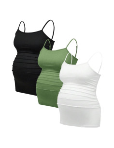Top de Maternidad Sin Mangas 3 Piezas Mujer Casual Ajustable