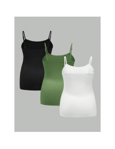 Top de Maternidad Sin Mangas 3 Piezas Mujer Casual Ajustable 2