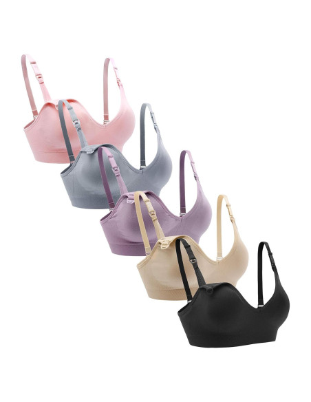 Sujetador de Lactancia Suekaphin 5pack Sin Aros V Cuello