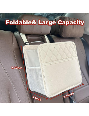 Organizador de Asiento de Coche Witaxima Beige 8L Plegable