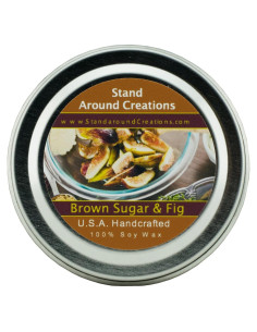 Vela Aromática de Cera de Soja Stand Around Creations 56.7g - Azúcar Moreno y Higo