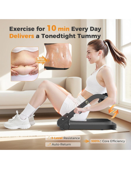 Máquina de Abdominales ALLYOUGER Ajustable 3 Niveles Resistencia