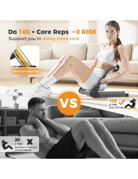 Máquina de Abdominales ALLYOUGER Ajustable 3 Niveles Resistencia