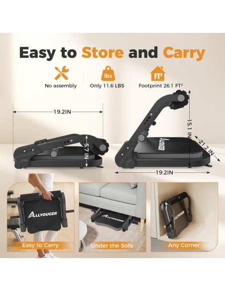 Máquina de Abdominales ALLYOUGER Ajustable 3 Niveles Resistencia