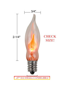 Bombilla de Luz de Llama Parpadeante Creative Hobbies A101 - 3W, E12, Naranja, Paquete de 5 2