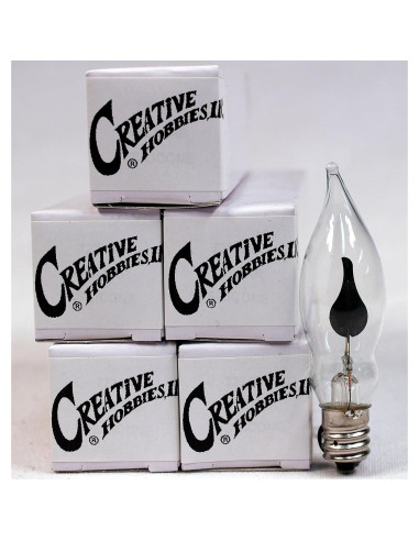 Bombilla de Luz de Llama Parpadeante Creative Hobbies A101 - 3W, E12, Naranja, Paquete de 5