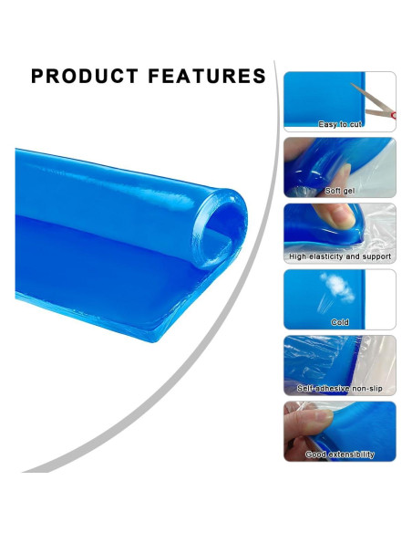 Almohadilla de Gel para Asiento de Motocicleta FSTURIOS Azul