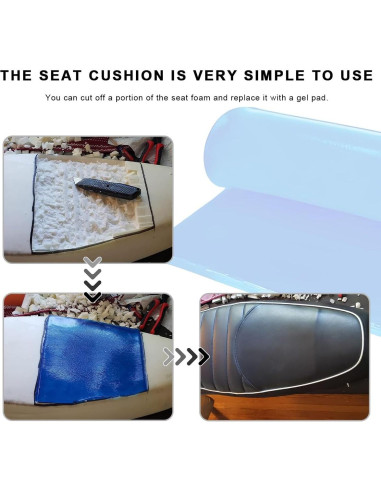 Almohadilla de Gel para Asiento de Motocicleta FSTURIOS Azul